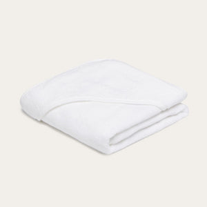 hooded baby bath towel in white