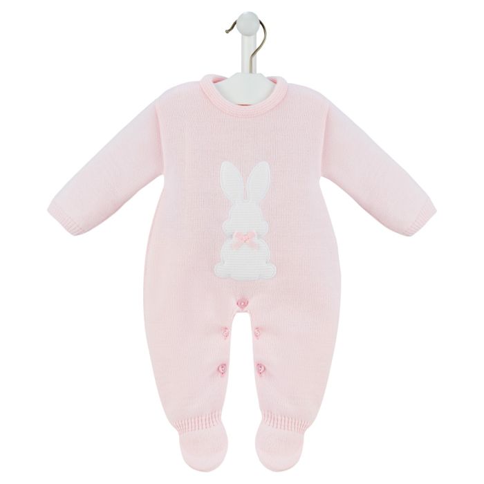 Knitted Pink 1 Pc Suit with White Bunny Design Girls – Bumbles & Boo