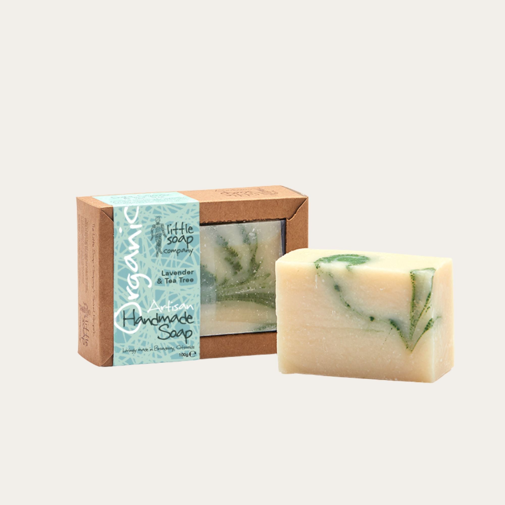 Lavender & Tea Tree Oil Handmade  Bar Soap, organic and vegan, ideal for new parent care, handmade with natural ingredients, 100g