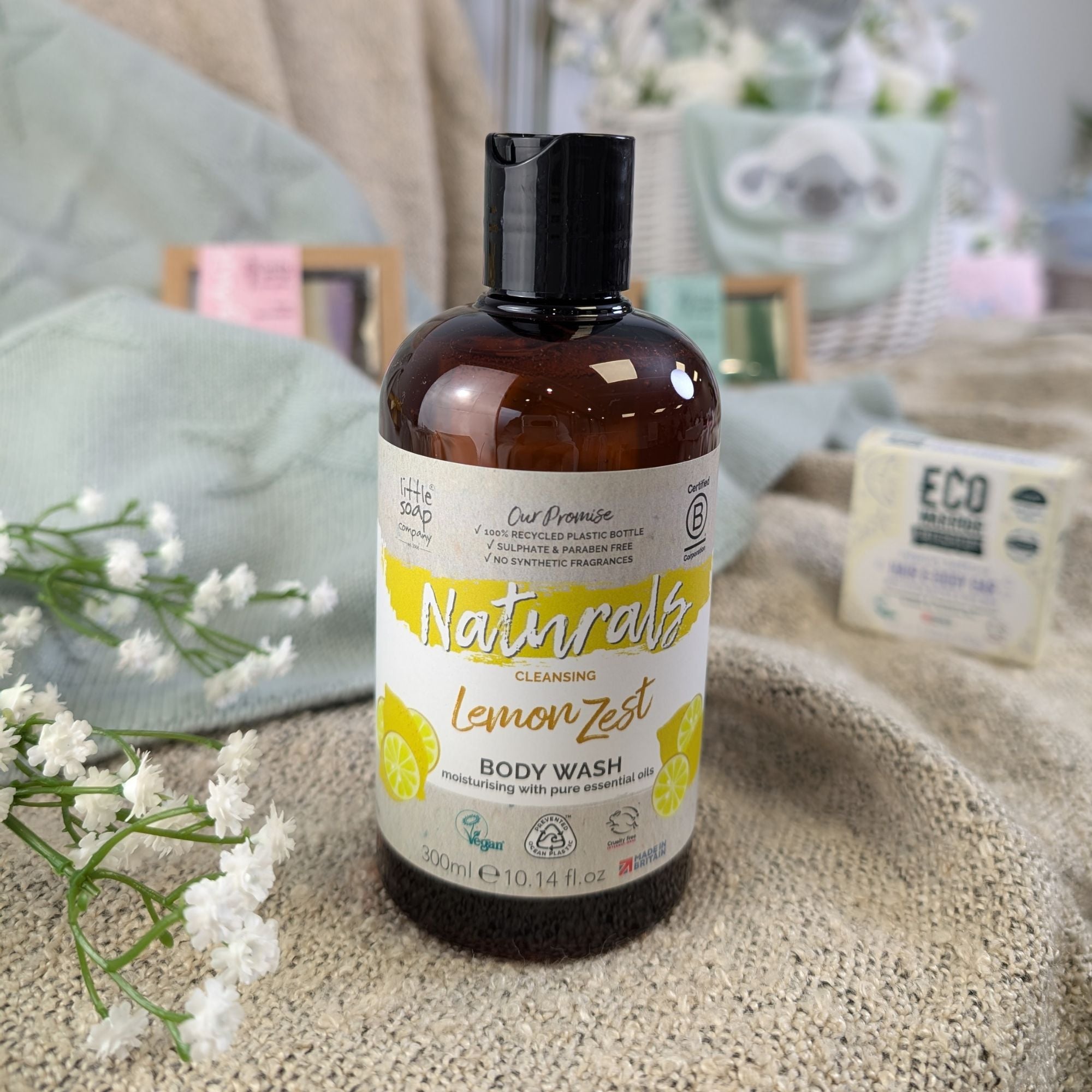 organic and natural lemon zest body wash