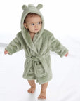 light sage baby bath robe