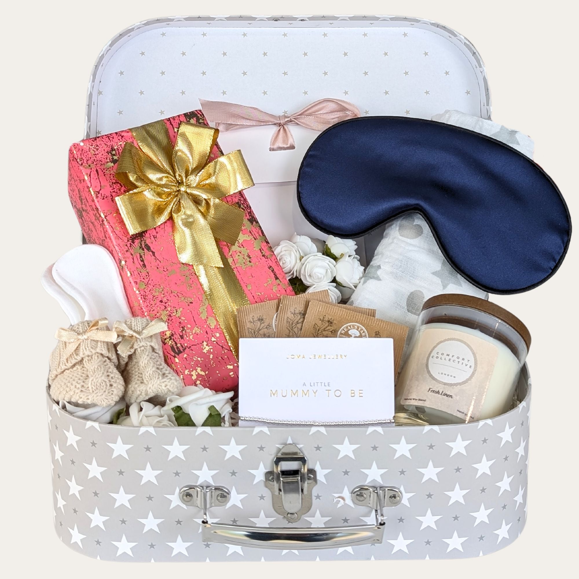 mum to be gifts pamper hamper with chocolates and treats for mum. bumbles and boo.