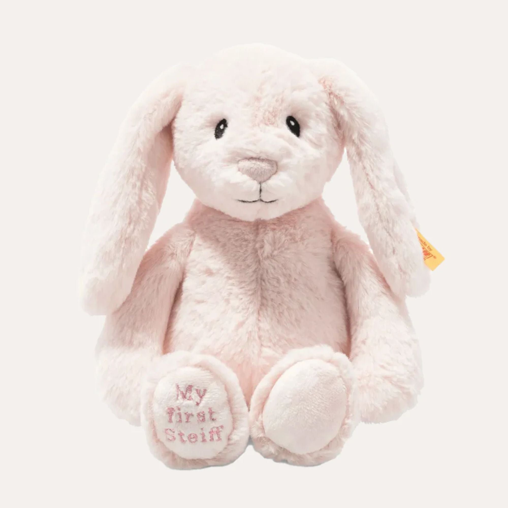 my first steiff hoppie bunn in pink