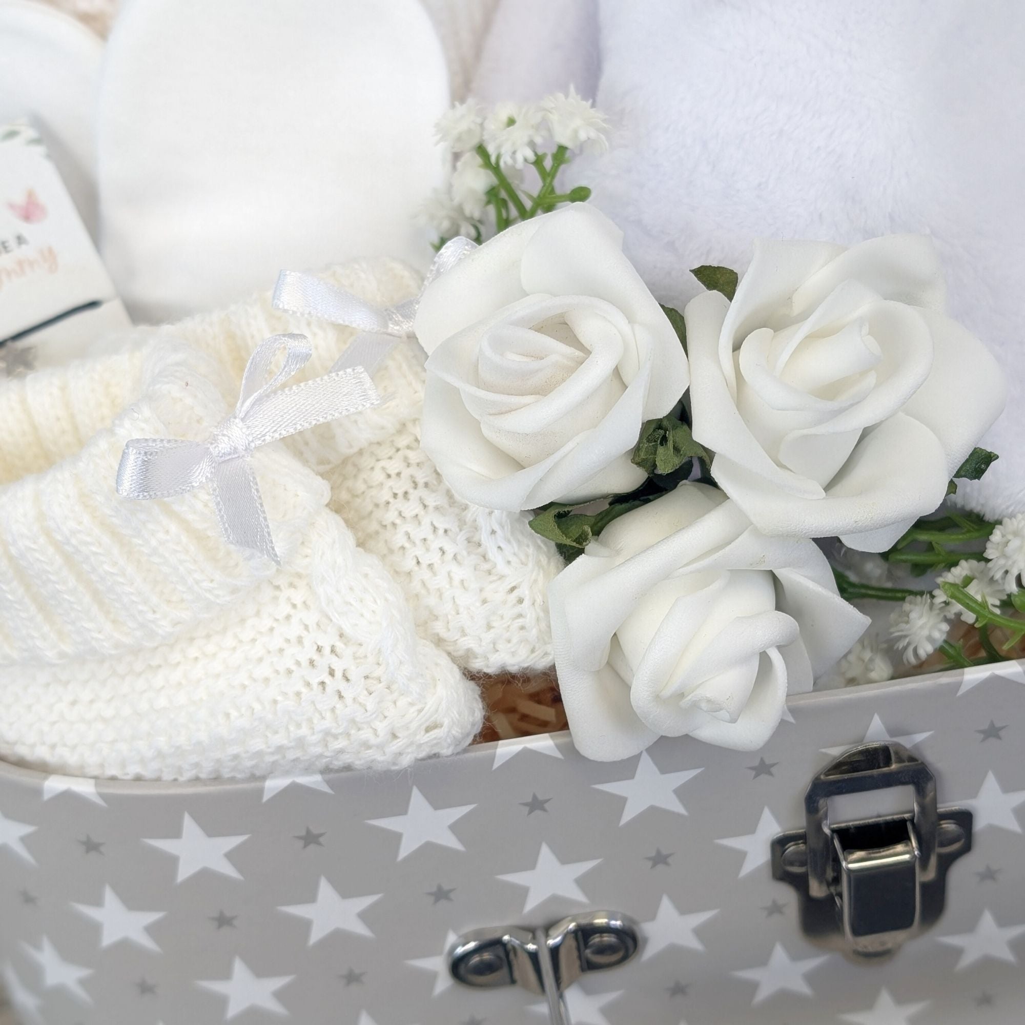 new baby hamper elephant theme with pom pom hat