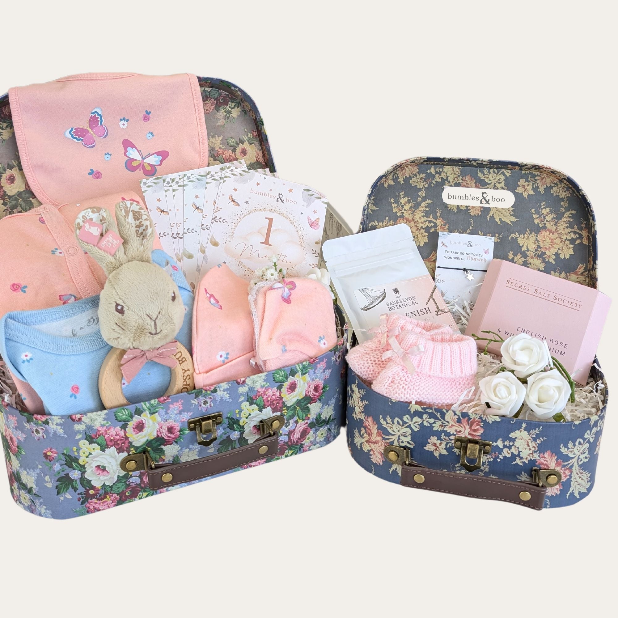 New Mum & Baby Girl Gifts Hamper Butterfly Dreams & Mummy Pamper