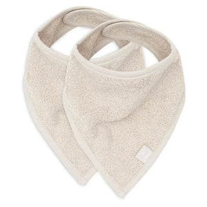 Pack of 2 soft neutral nougat  bandana bibs