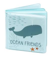 A soft colourful waterproof bath books with large colourful pictures of ocean friends