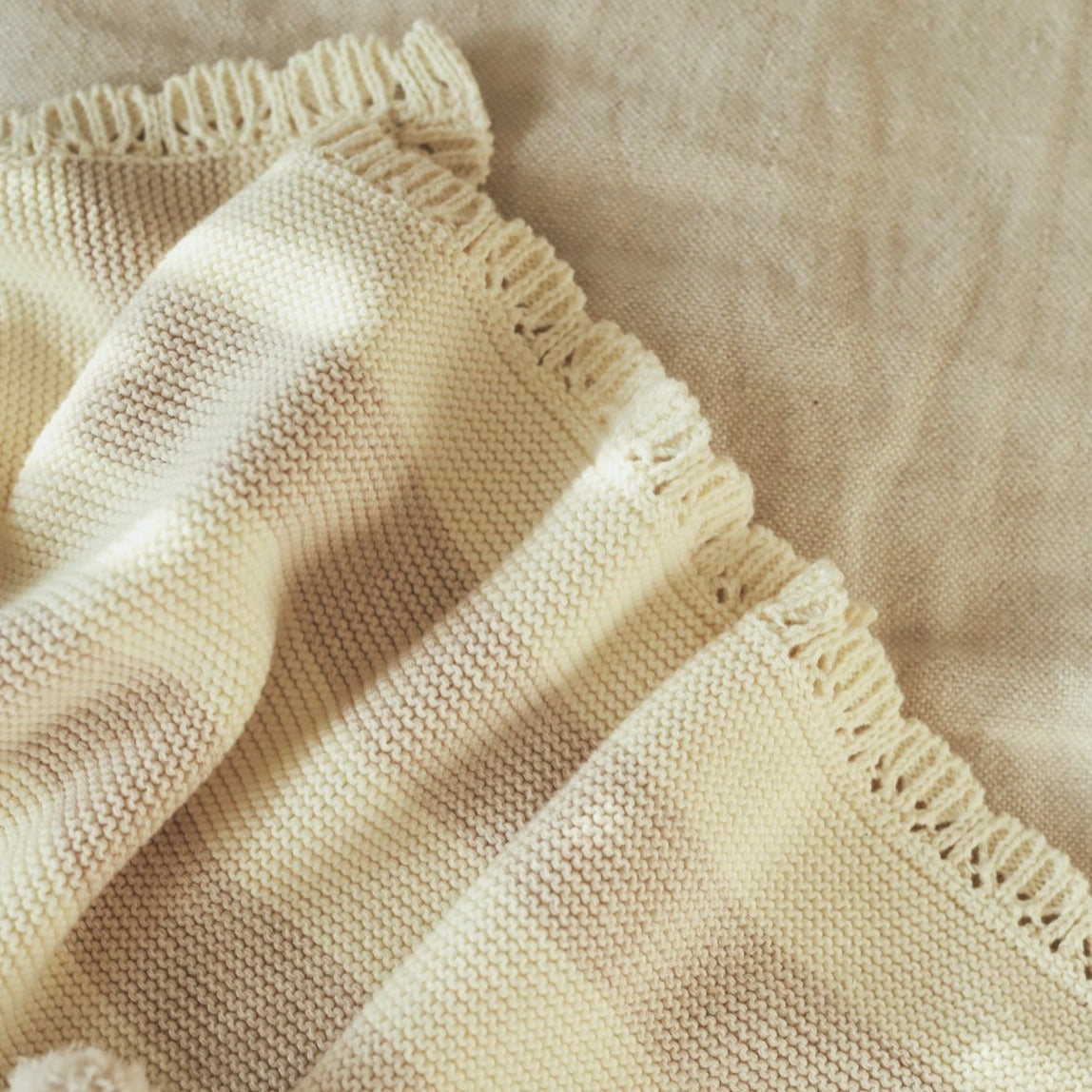 Organic Knit Blanket &#39;Oat Melange&#39;