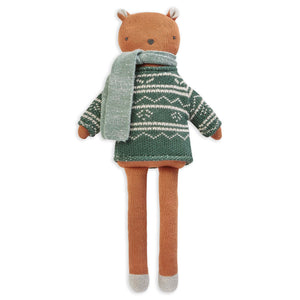 organic knitted mr squirrel soft toy