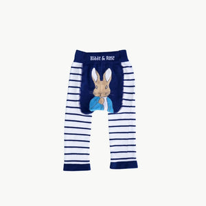 peter rabbit navy leggings blue white