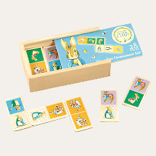 Peter Rabbit wooden dominoes set – classic Beatrix Potter baby toy – Bumbles and Boo