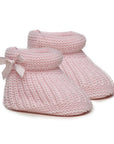 Baby Booties with Bow - Pink