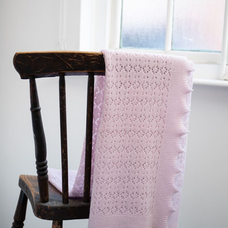 pink cashmere baby blanket shawl and receiving blanket