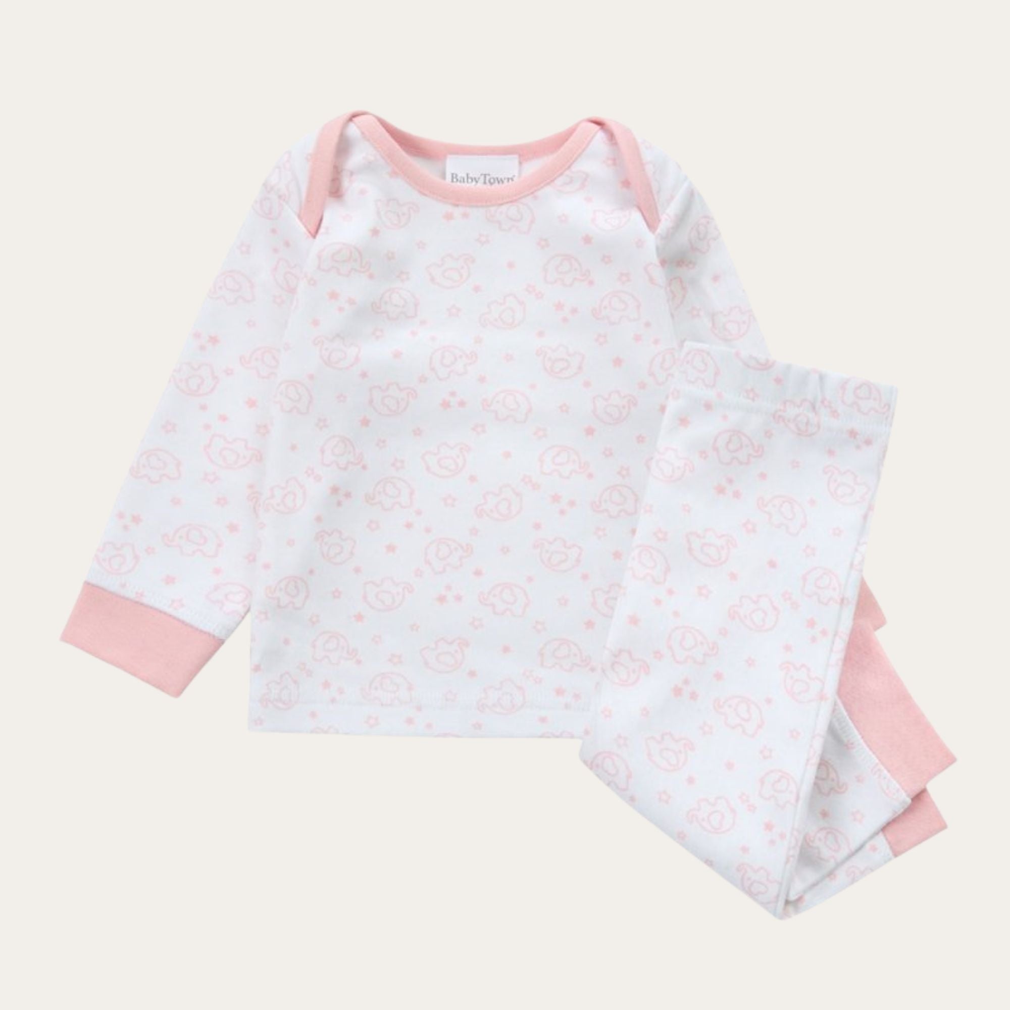 baby pyjamas pink elephant gifts set