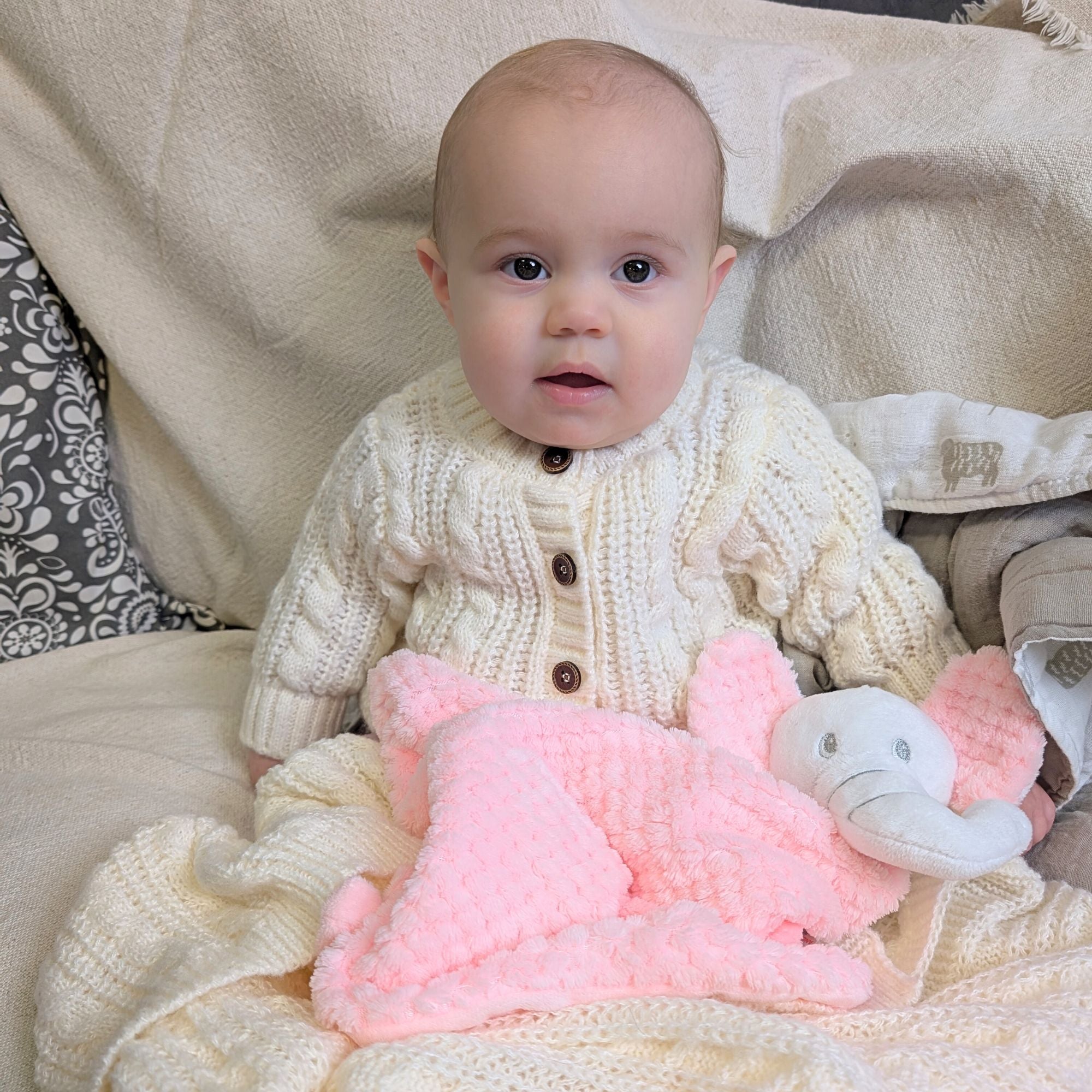 Stuffed pink elephant for baby sales