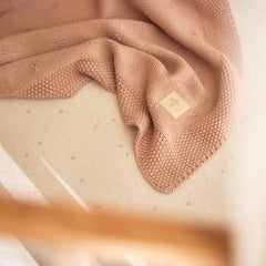 Organic Baby Cosy Knit Blanket Wild Rose Pink