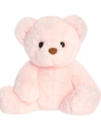 Soft light pink teddy bear with the softest fur and cute face approx 9 inches