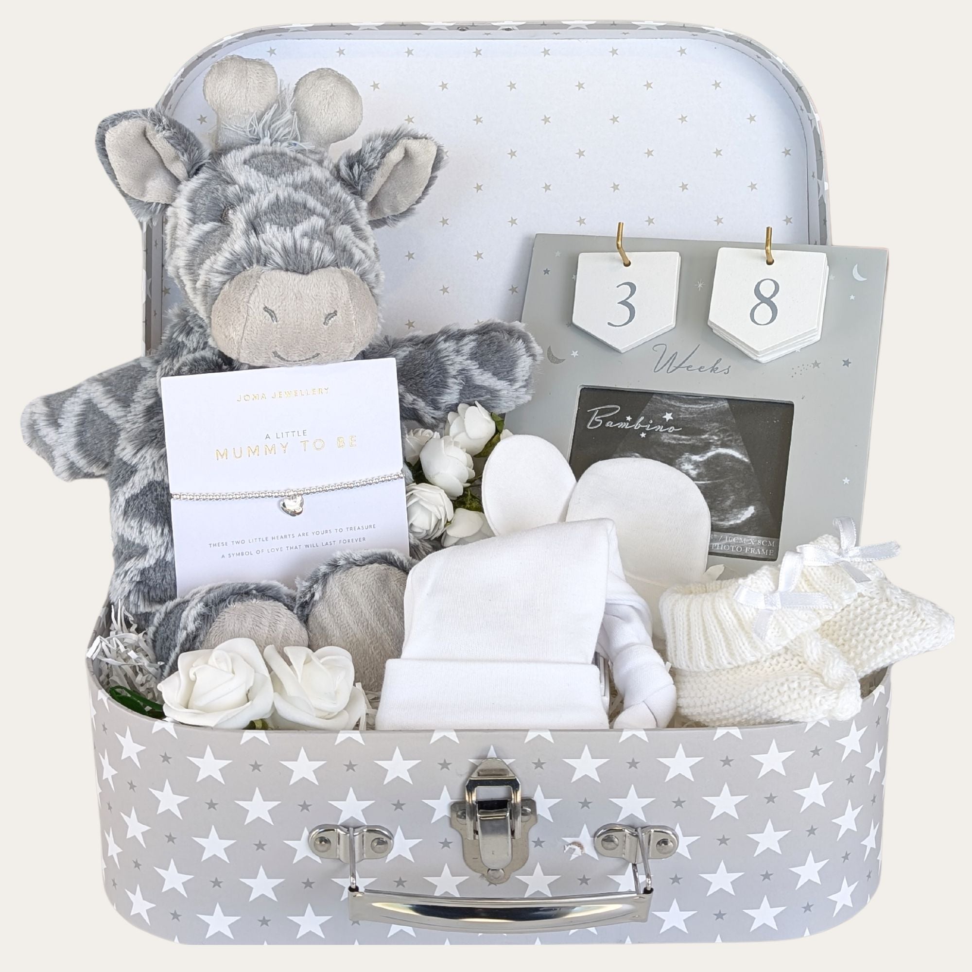 Pregnancy Gifts Hamper, Can't Wait To Meet You, Luxury Gift with Silver Bracelet