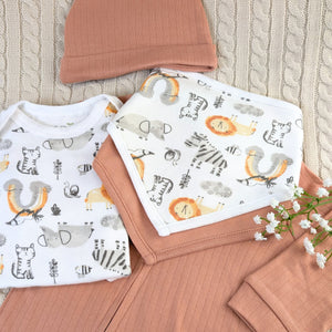 safari and rainbow theme new baby clothing set