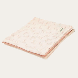 The full 3-pack of Organic Cotton Muslin Cloths displayed, showcasing prints and solid colours