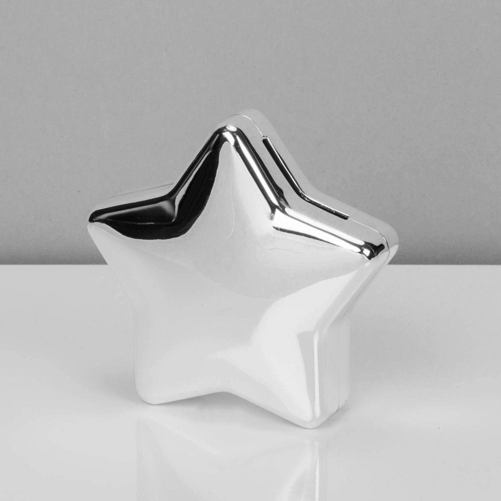 Bambino Silverplated Star Shape Money Box