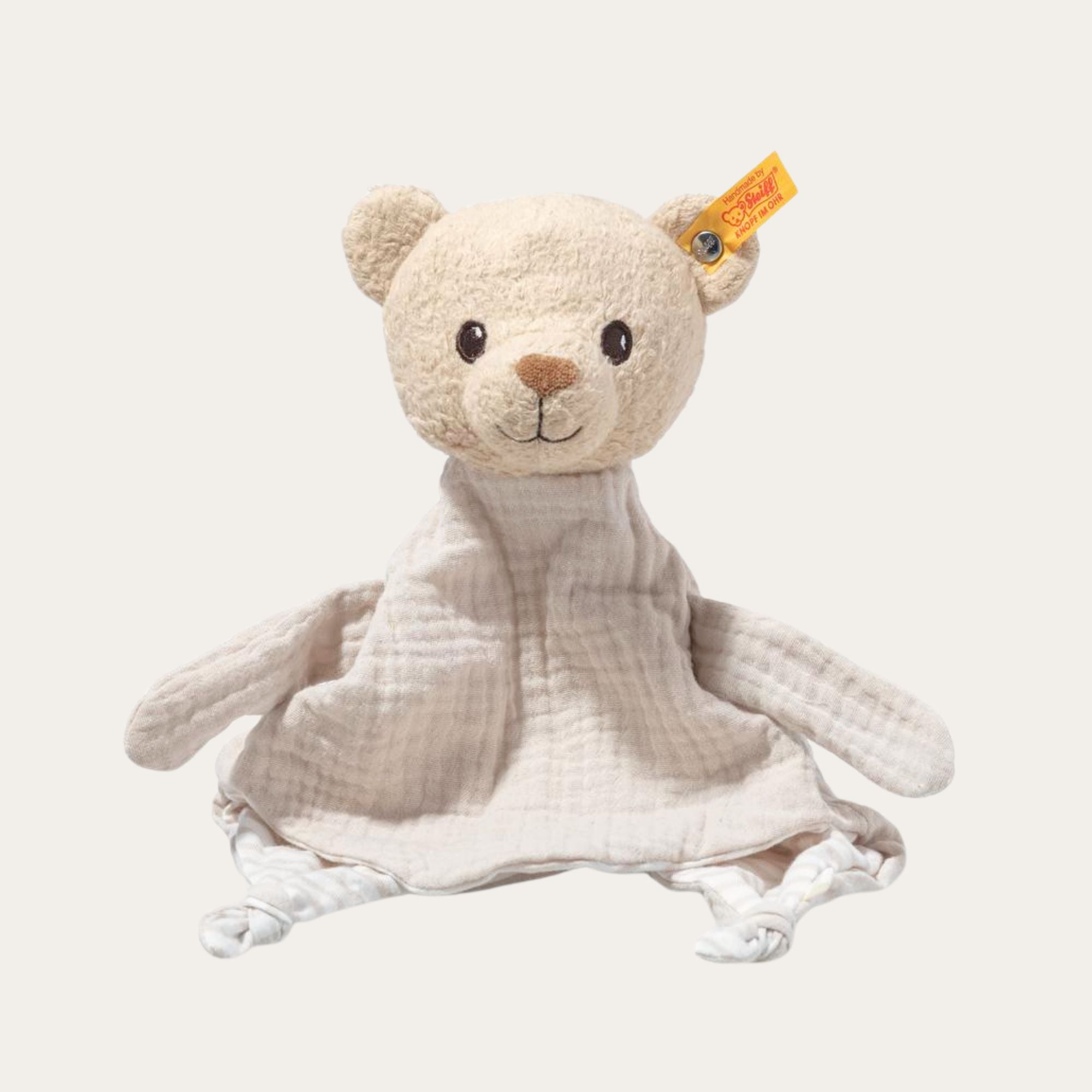 sleep well bear with organic cotton comforter. Beige. Bumbles and Boo.