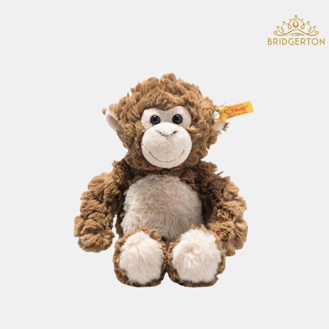 steiff monkey soft toy for baby in brown