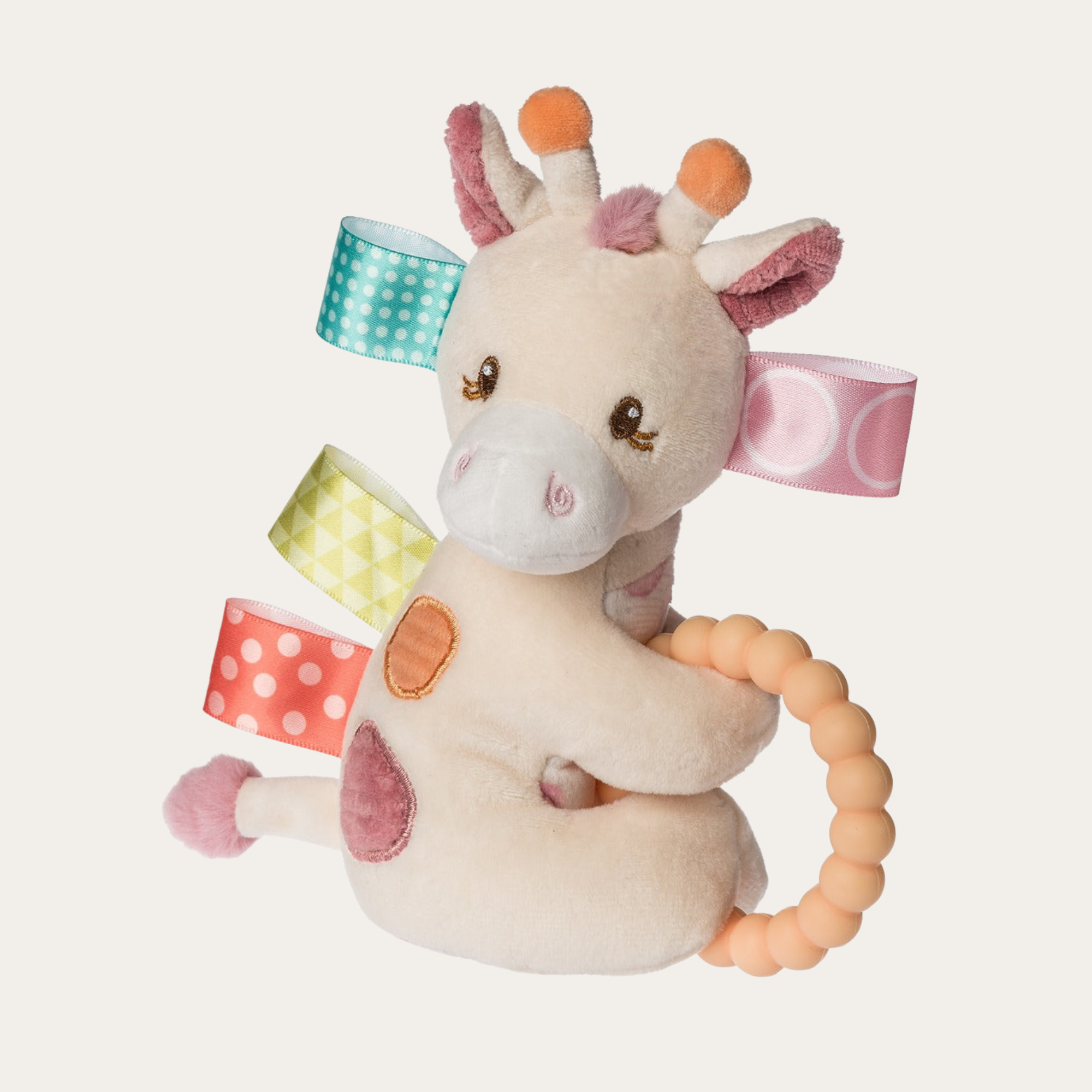 With a simple shake and rattle, our Tilly Giraffe teether rattle helps your baby explore his world.