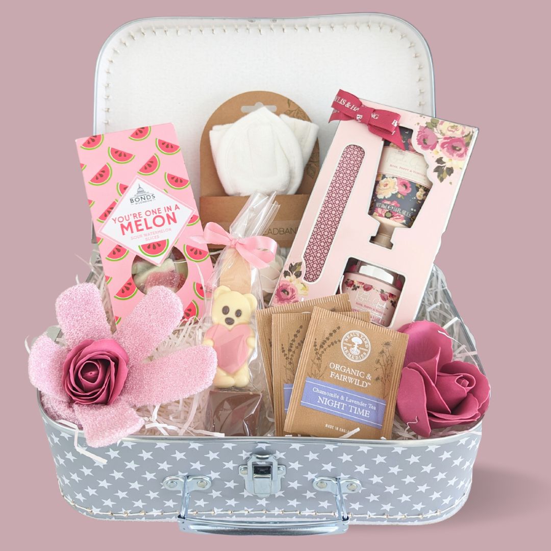 Treat trunk with pamper gifts for mum.