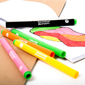 A pack of 12 washable feltip marker pens.  The perfect gift for a sibling
