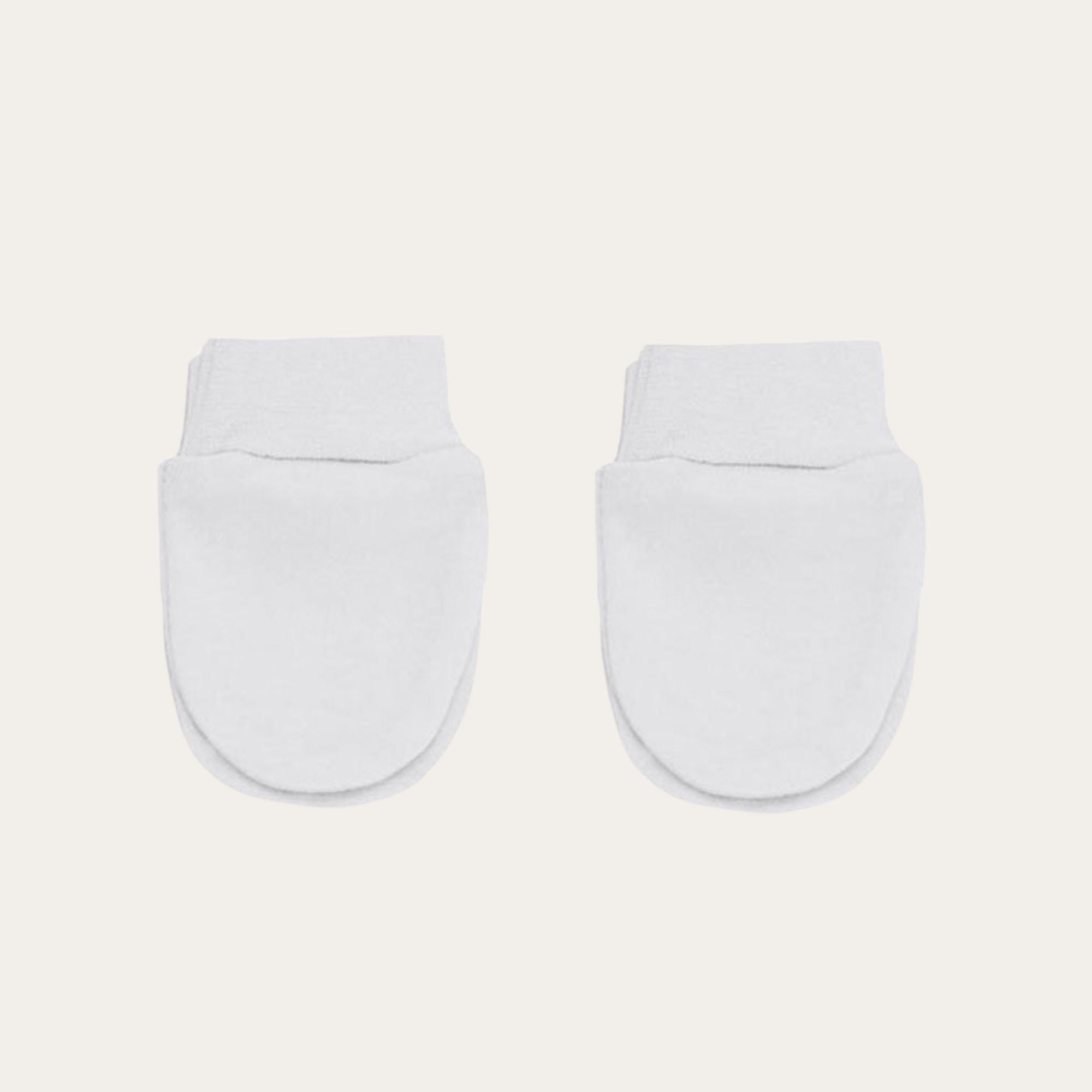 white baby scratch mittens cotton