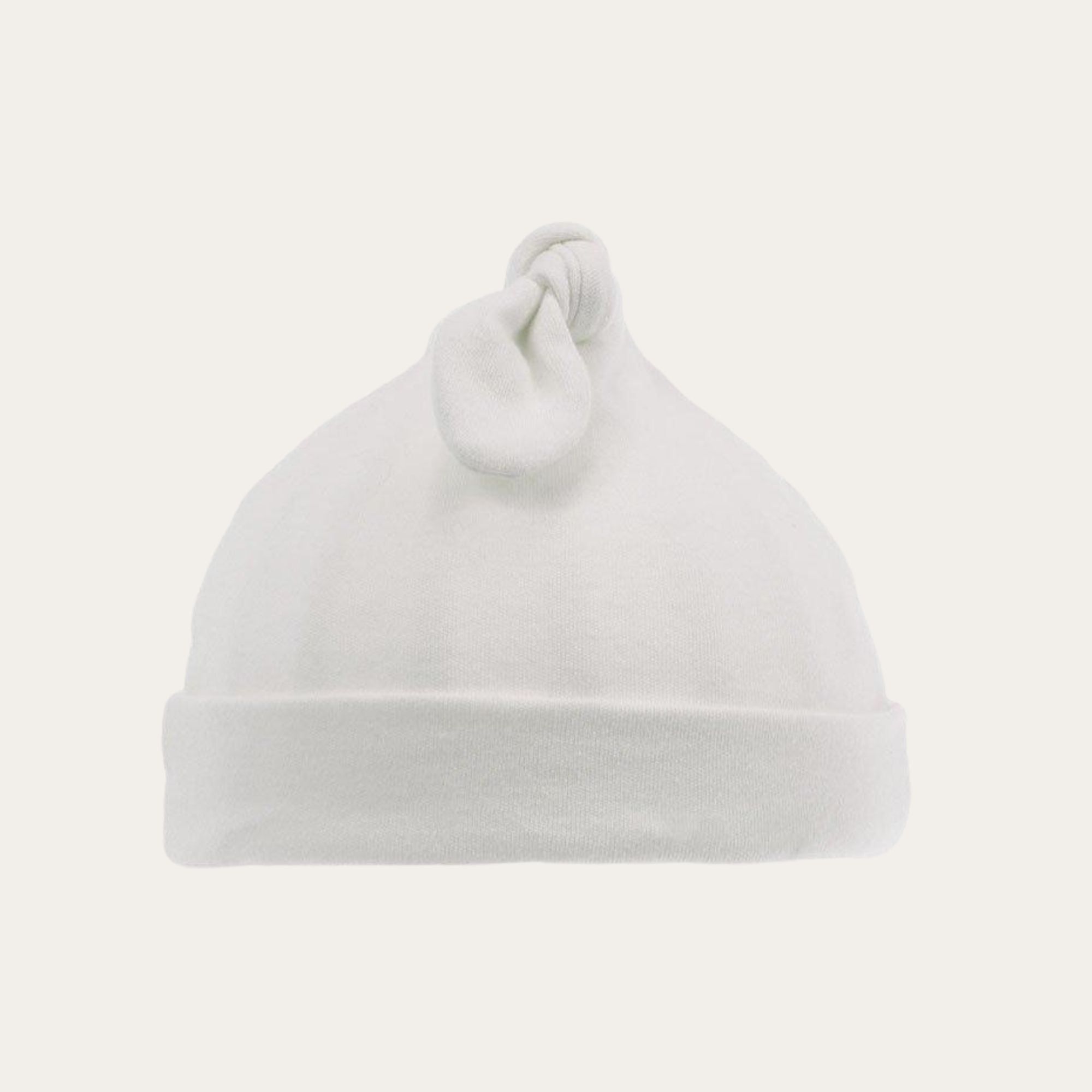 White Knot Hat 0-6 Months - Bumbles & Boo