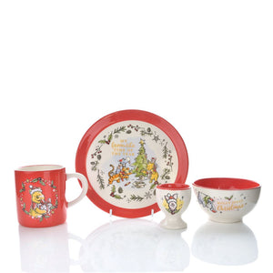 Christmas baby crockery set featuring Winnie the Pooh