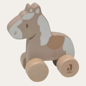 Classic wooden horse on wheels for babies – Bumbles and Boo