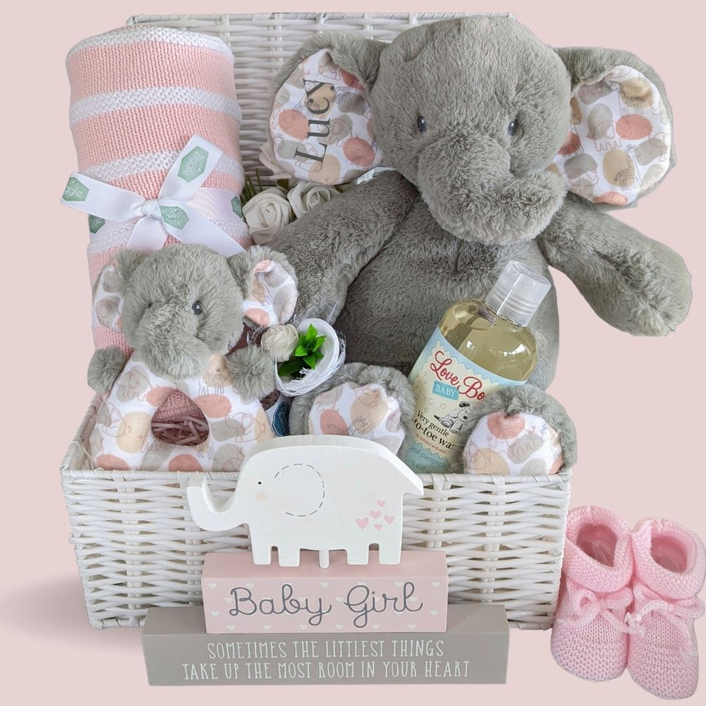 Baby Girl Hamper - Personalised Baby Gifts - Elephant Family – Bumbles ...