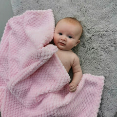 Pink Waffle Baby Blanket Wrap