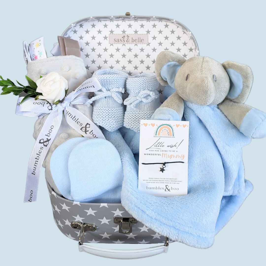Hospital Essentials Baby Boy Gift Basket with First Teddy | Unique Baby  Gift Baskets | Reviews on Judge.me