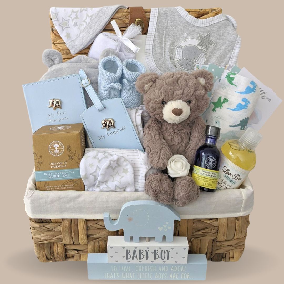  Baby Box Shop Boy - 14 pcs New Baby Essentials for Newborn  Gifts - Newborn Baby Boy Gifts Set, Baby Boy Hampers Gift Baskets for  Newborn Boy Gifts - New