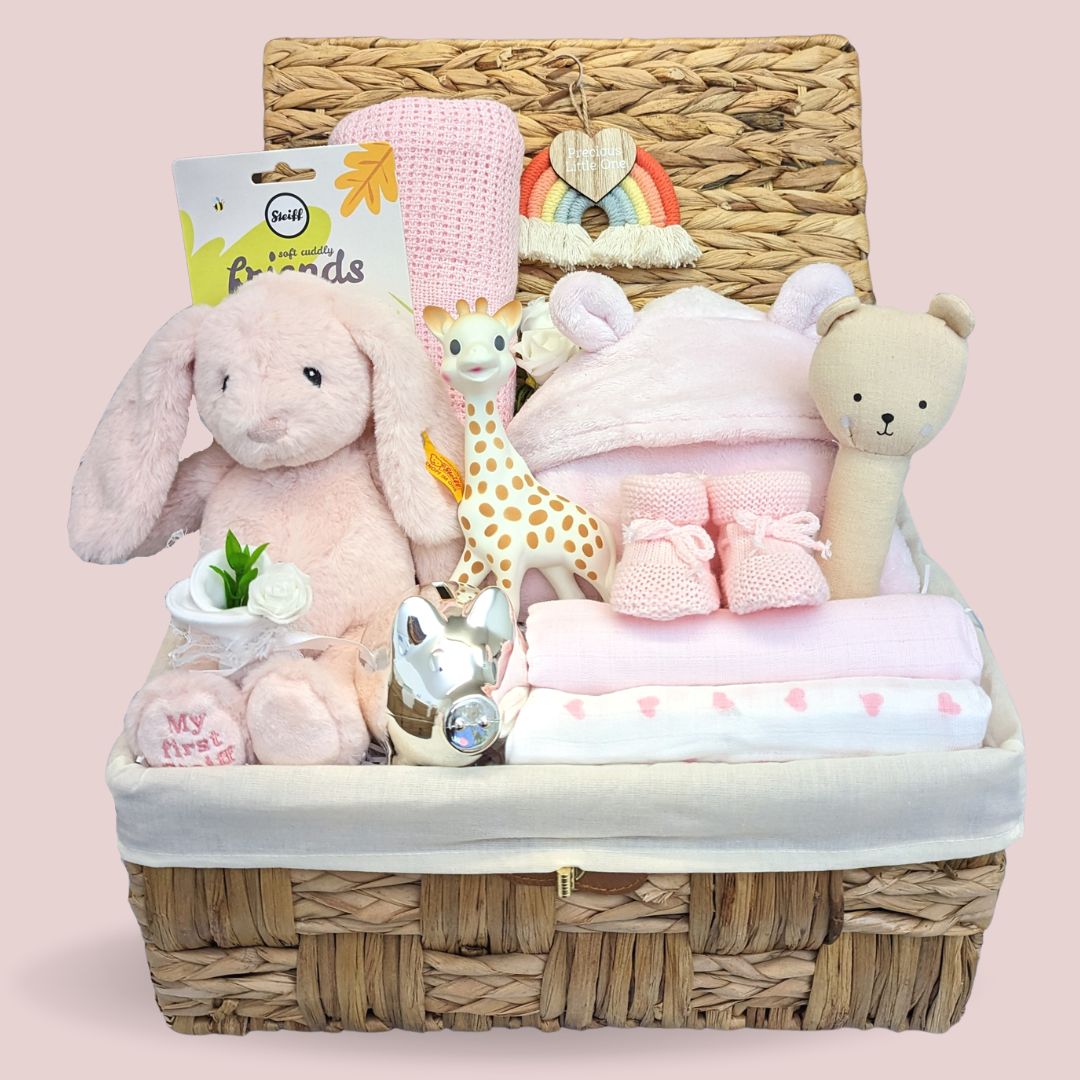 Baby Girl/ Baby Gift Basket/ Gifts for Baby Girl/ Gift for Newborn Girl/ Girl  Baby Shower Basket/ Office Baby Shower Gift/ Gift for New Mom - Etsy
