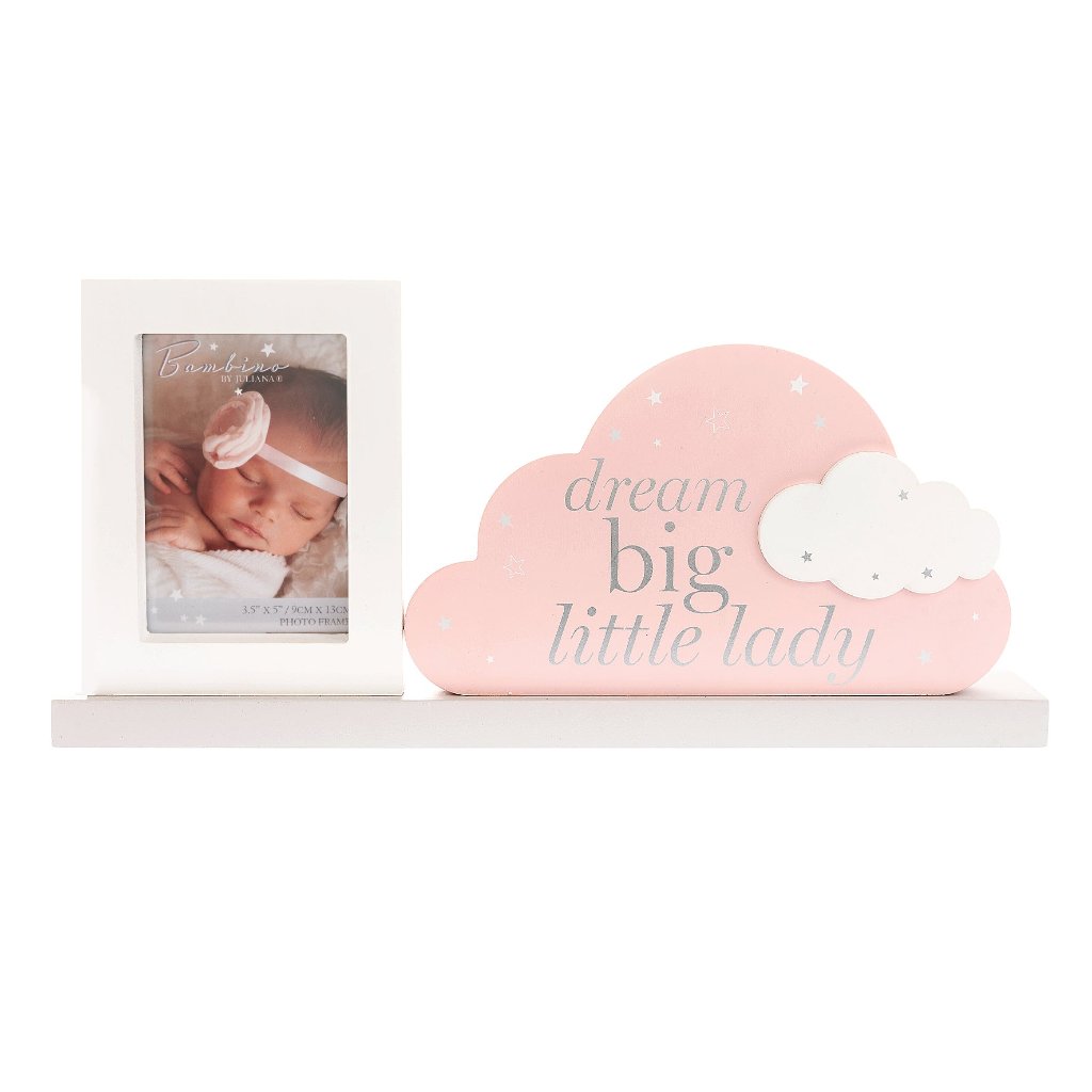 Bambino Mantel Plaque Frame &quot;Dream Big Little Lady&quot;