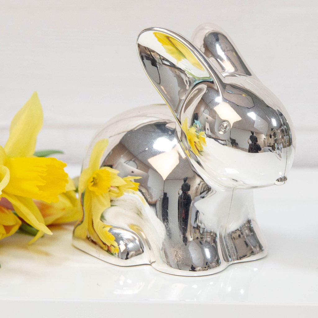 Silver Plated Money Box  'Rabbit'