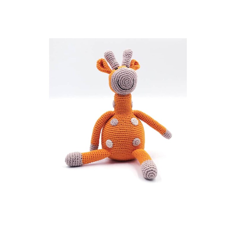 Organic Taupe Giraffe Toy Rattle – Bumbles & Boo